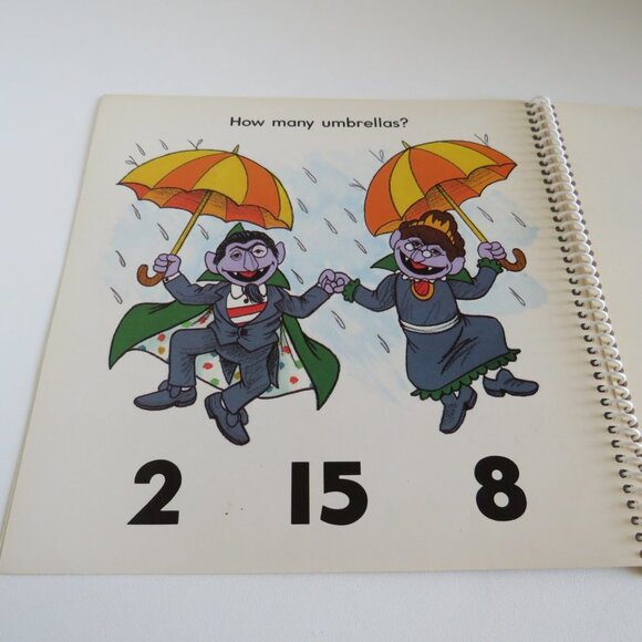 THE COUNT'S CASTLE Big Bird BEEP Book Spiral Bound 1989 MATH [BOOK ONLY] VINTAGE - Picture 4 of 9
